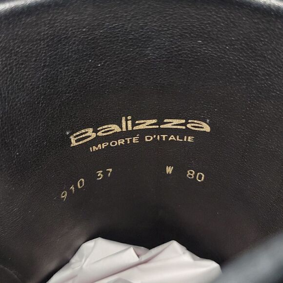 Rare Vintage Balizza Italy Pollini Leather High Heel Round Toe Boots Size 37 - Picture 12 of 13